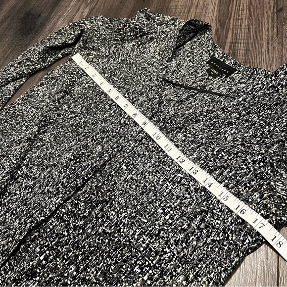 Metaphor Black and White Speckled Dress Shirt Blouse - Picture 7 of 12